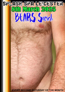 Gay bears party Splash Sauna Leicester 8th of March