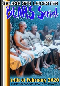 Gay bears party splash sauna leicester 14th february 2026